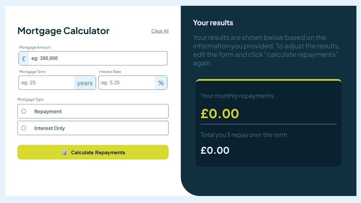 Mortgage Repayment Calculator