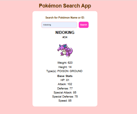 Pokemon Search App